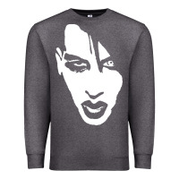 Charcoal Heather marilyn manson face Premium Sweatshirt - artisFamous