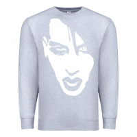 Heather Grey marilyn manson face Premium Sweatshirt - artisFamous