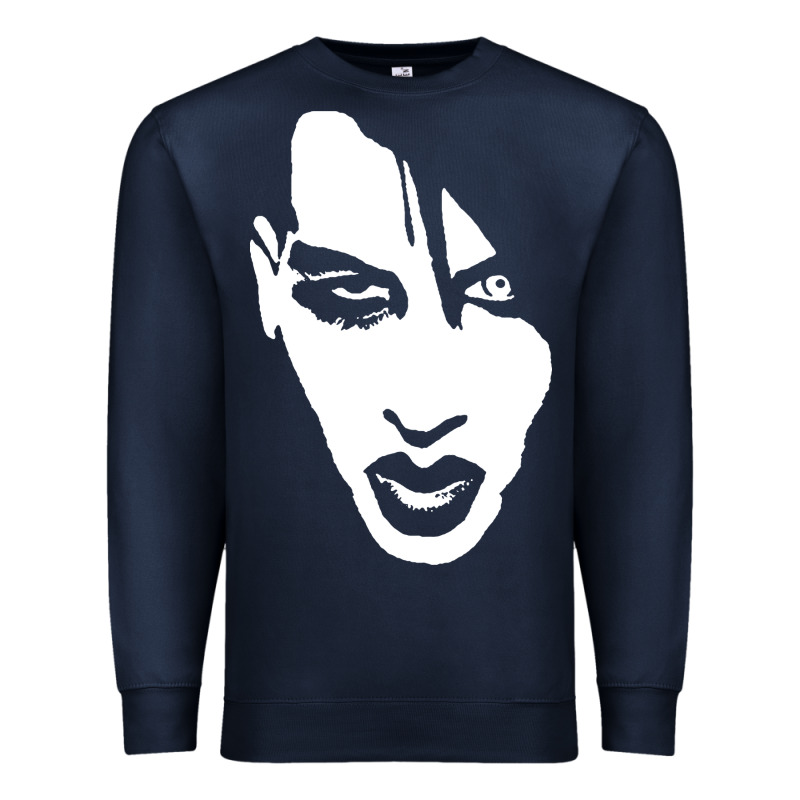 Marilyn Manson Face Premium Sweatshirt by artisFamous | Teevron