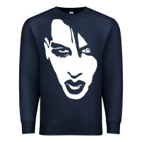 Navy marilyn manson face Premium Sweatshirt - artisFamous