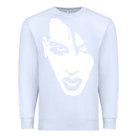 White marilyn manson face Premium Sweatshirt - artisFamous