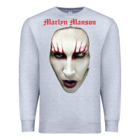 Heather Grey marilyn manson Premium Sweatshirt - artisFamous