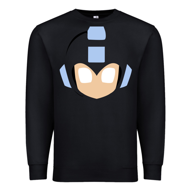 Mega Man Retro Video Game Face Premium Sweatshirt by artisFamous | Teevron