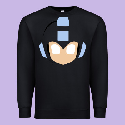 Mega Man Retro Video Game Face Premium Sweatshirt Designed By Artisfamous