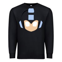 Black mega man retro video game face Premium Sweatshirt - artisFamous