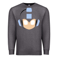 Charcoal Heather mega man retro video game face Premium Sweatshirt - artisFamous