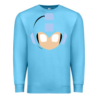 Ocean Blue mega man retro video game face Premium Sweatshirt - artisFamous