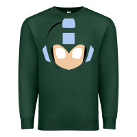 Sports Green mega man retro video game face Premium Sweatshirt - artisFamous
