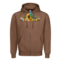 Chestnut hippie soul leopard sunflower Zipper Hoodie - JahusDesignShop