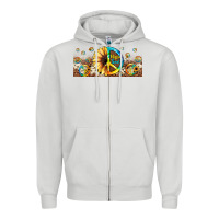 Dove Grey hippie soul leopard sunflower Zipper Hoodie - JahusDesignShop