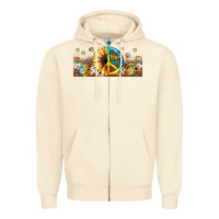Hippie Soul Leopard Sunflower Zipper Hoodie | Teevron
