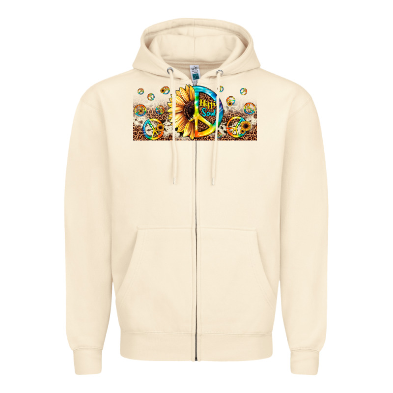 Hippie Soul Leopard Sunflower Zipper Hoodie by JahusDesignShop | Teevron