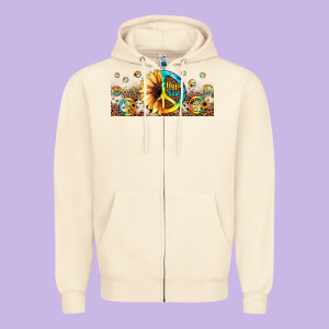 Hippie Soul Leopard Sunflower Zipper Hoodie Designed By Jahusdesignshop