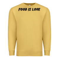 Antique Gold food is love Premium Sweatshirt - artisFamous
