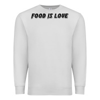 Dove Grey food is love Premium Sweatshirt - artisFamous
