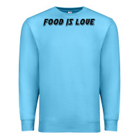 Ocean Blue food is love Premium Sweatshirt - artisFamous
