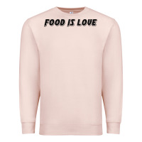 Pale Pink food is love Premium Sweatshirt - artisFamous