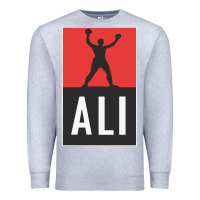 Heather Grey ali the legend Premium Sweatshirt - artisFamous