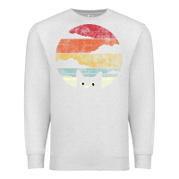 Oatmeal Heather cat retro vintage style Premium Sweatshirt - artisFamous