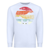 White cat retro vintage style Premium Sweatshirt - artisFamous