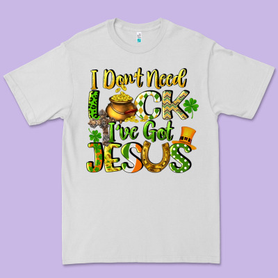 I Don't Need Luck I've Got Jesus Premium Tee Designed By Cowgirlartshop