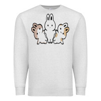 Oatmeal Heather bunnys Premium Sweatshirt - artisFamous