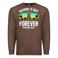 Chestnut school out forever retired teacher retro summer Premium Sweatshirt - artisFamous
