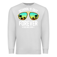 Dove Grey school out forever retired teacher retro summer Premium Sweatshirt - artisFamous
