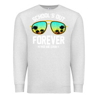 Oatmeal Heather school out forever retired teacher retro summer Premium Sweatshirt - artisFamous