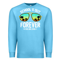 Ocean Blue school out forever retired teacher retro summer Premium Sweatshirt - artisFamous