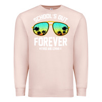 Pale Pink school out forever retired teacher retro summer Premium Sweatshirt - artisFamous