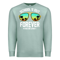 Seafoam school out forever retired teacher retro summer Premium Sweatshirt - artisFamous