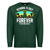 Sports Green school out forever retired teacher retro summer Premium Sweatshirt - artisFamous