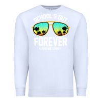 White school out forever retired teacher retro summer Premium Sweatshirt - artisFamous
