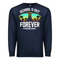 School Out Forever Retired Teacher Retro Summer Premium Sweatshirt | Teevron