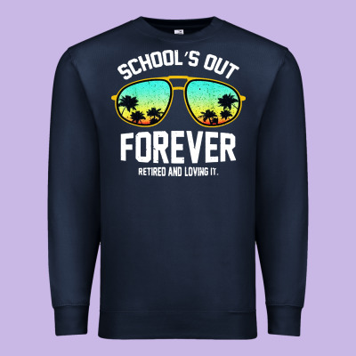 School Out Forever Retired Teacher Retro Summer Premium Sweatshirt Designed By Artisfamous