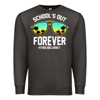 Smoke school out forever retired teacher retro summer Premium Sweatshirt - artisFamous