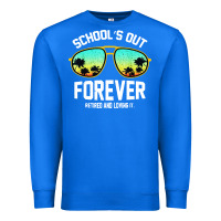 True Royal school out forever retired teacher retro summer Premium Sweatshirt - artisFamous