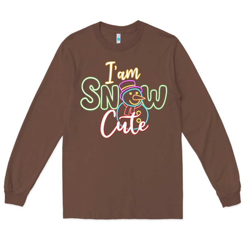 T Am Snow Cute Long Sleeve Tee by CowhideDigitalArt | Teevron