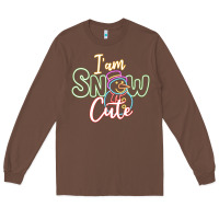 Chestnut T am SNOW CUTE Long Sleeve Tee - CowhideDigitalArt