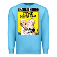 Ocean Blue charlie hebdo Premium Sweatshirt - artisFamous