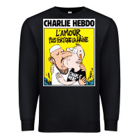 Black charlie hebdo Premium Sweatshirt - artisFamous