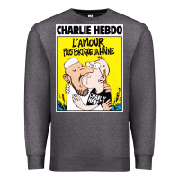 Charcoal Heather charlie hebdo Premium Sweatshirt - artisFamous