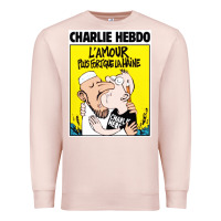 Pale Pink charlie hebdo Premium Sweatshirt - artisFamous