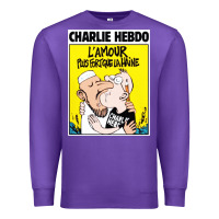 Purple charlie hebdo Premium Sweatshirt - artisFamous