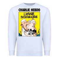 White charlie hebdo Premium Sweatshirt - artisFamous