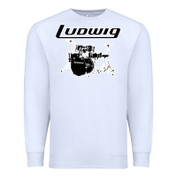 White ludwig drum Premium Sweatshirt - artisFamous