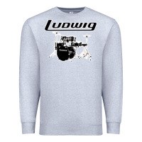 Heather Grey ludwig drum Premium Sweatshirt - artisFamous