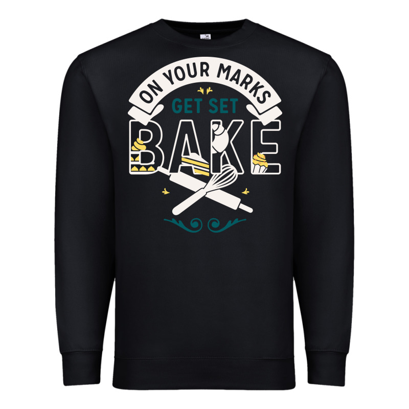 On Your Marks Get Set Bake Premium Sweatshirt by artisFamous | Teevron