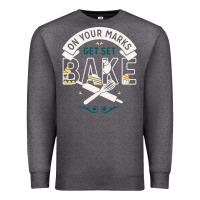 Charcoal Heather on your marks get set bake Premium Sweatshirt - artisFamous